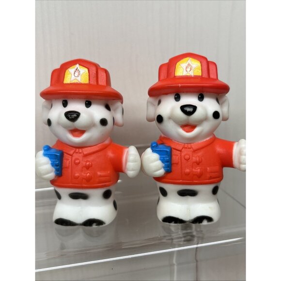 Fisher Price Little People Firefighter Girl Boy Dog Dalmatian lot of 5 Mattel - Picture 8 of 16